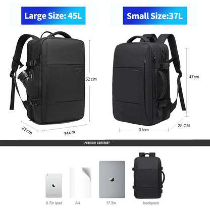 Travel Backpack Men Business Backpack School Expandable USB Bag Large Capacity 17.3 Laptop Waterproof Fashion Backpack