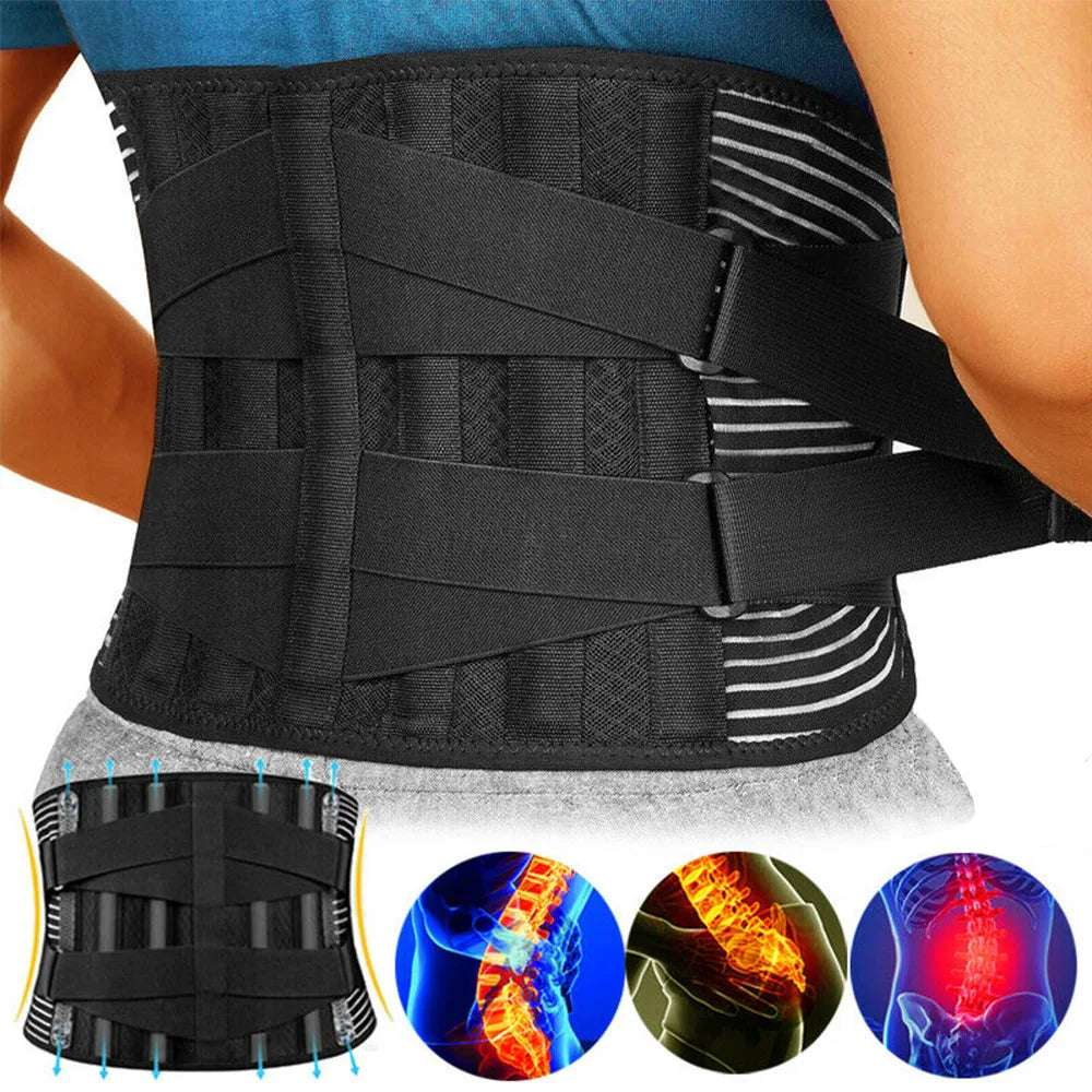 Orthopedic Lumbar Support Belt with Double Pull for Spine Decompression and Back Pain Relief