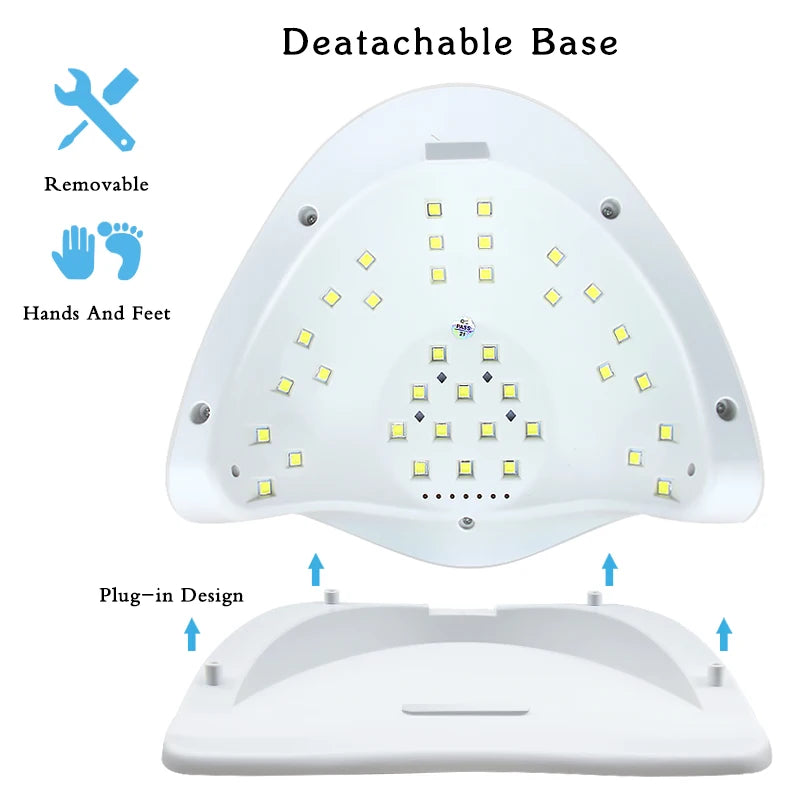 Motion-Sensing Nail Dryer LED UV Lamp for Curing Gel Polish in Salon Manicure Pedicure