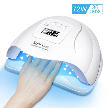 Motion-Sensing Nail Dryer LED UV Lamp for Curing Gel Polish in Salon Manicure Pedicure